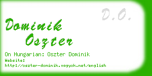 dominik oszter business card